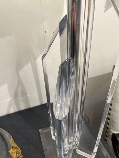 Fabulous Signed Van Teal Lucite Table Lamp