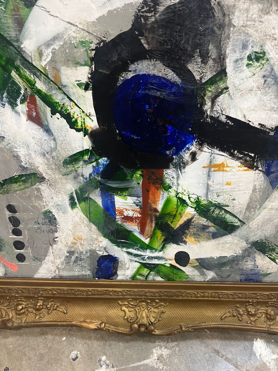 Modern Abstract in Antique Frame
