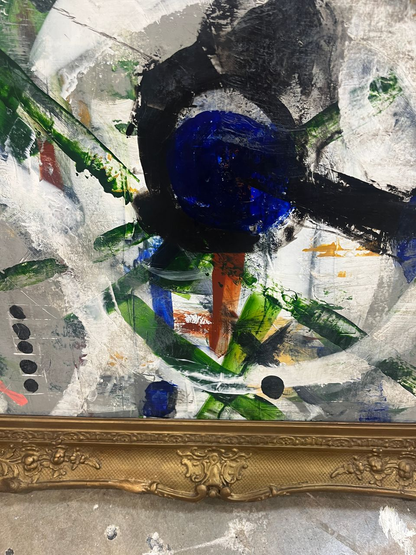 Modern Abstract in Antique Frame