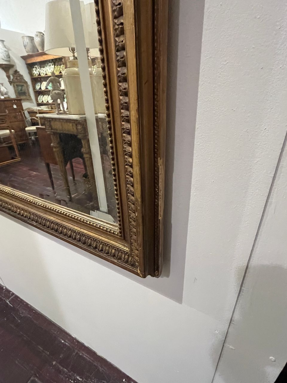 Large 19th Century Louis XVI Giltwood Mirror