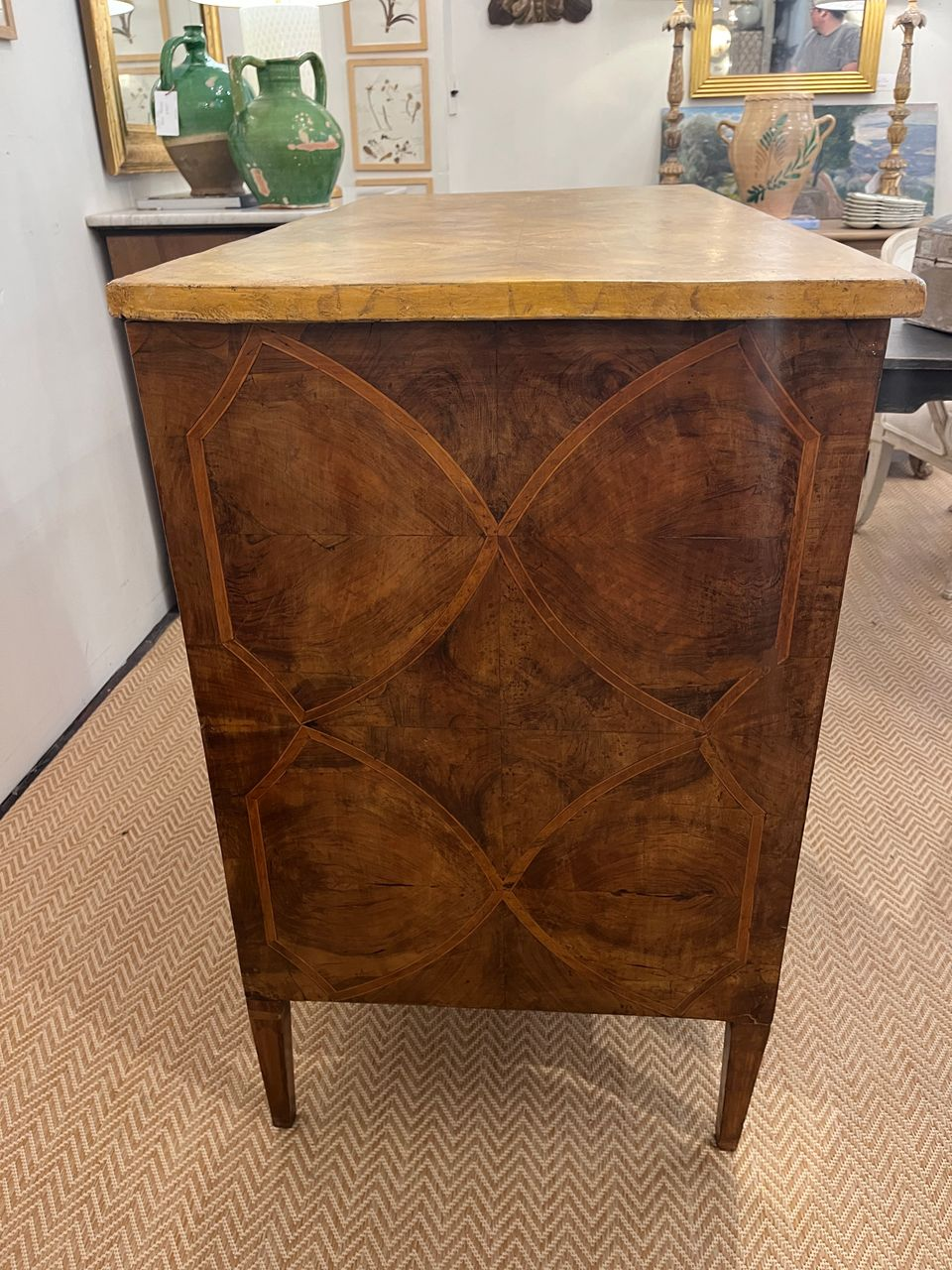 18th Century Italian Commode with Walnut Inlay
