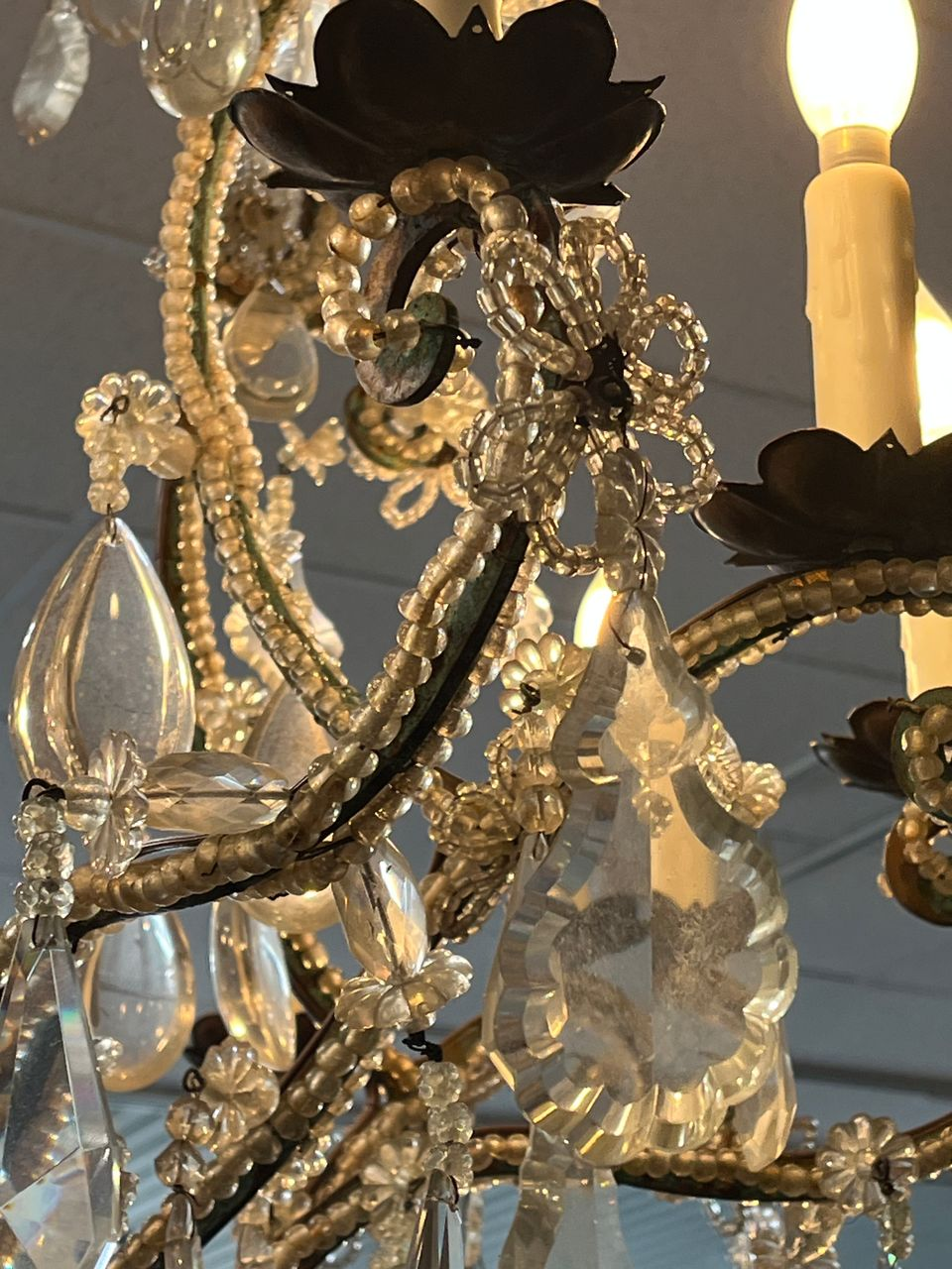 Antique Italian 12 Light Chandelier