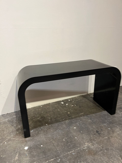 Mid Century Black Laminate Waterfall Console