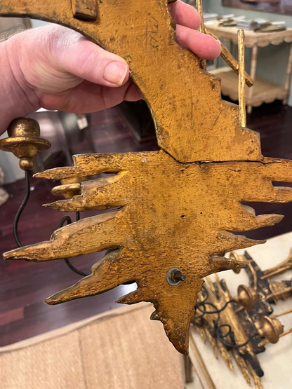 Pair Italian Florentine 4 Light Sconces