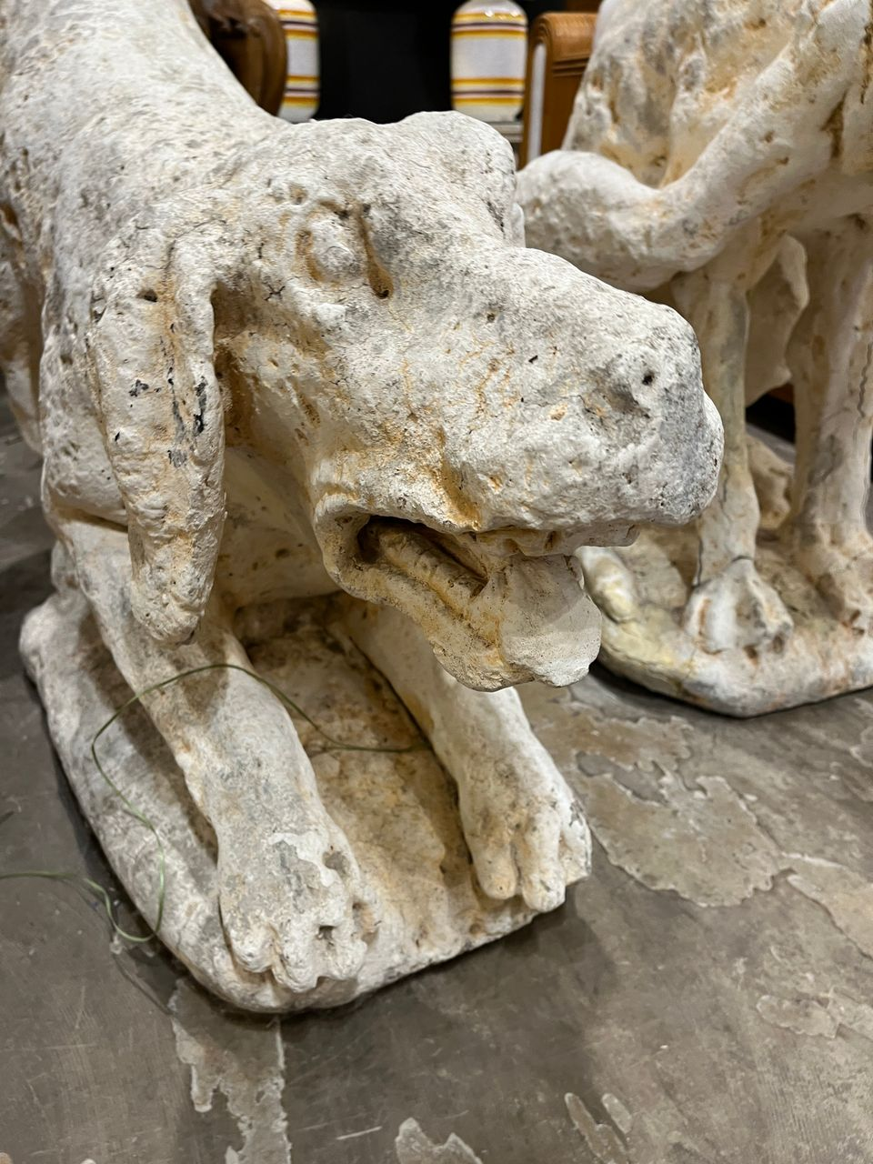Hand Crafted French Dog Statues