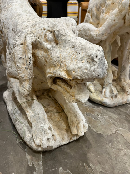 Hand Crafted French Dog Statues
