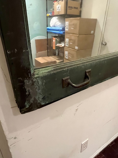 Repurposed NYC 5th Ave Copper Window Frame Mirror