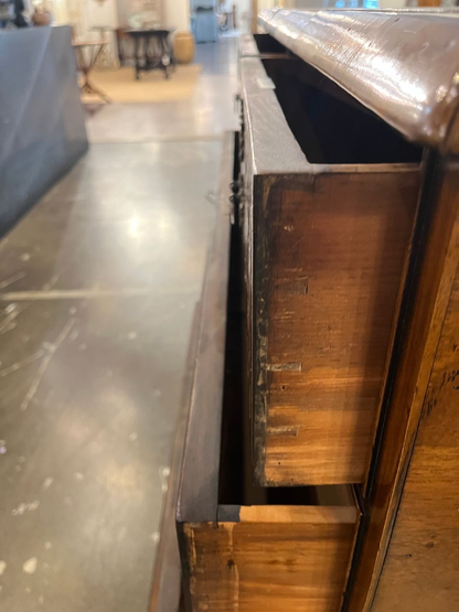 18th Century English Walnut Oyster Veneer Chest