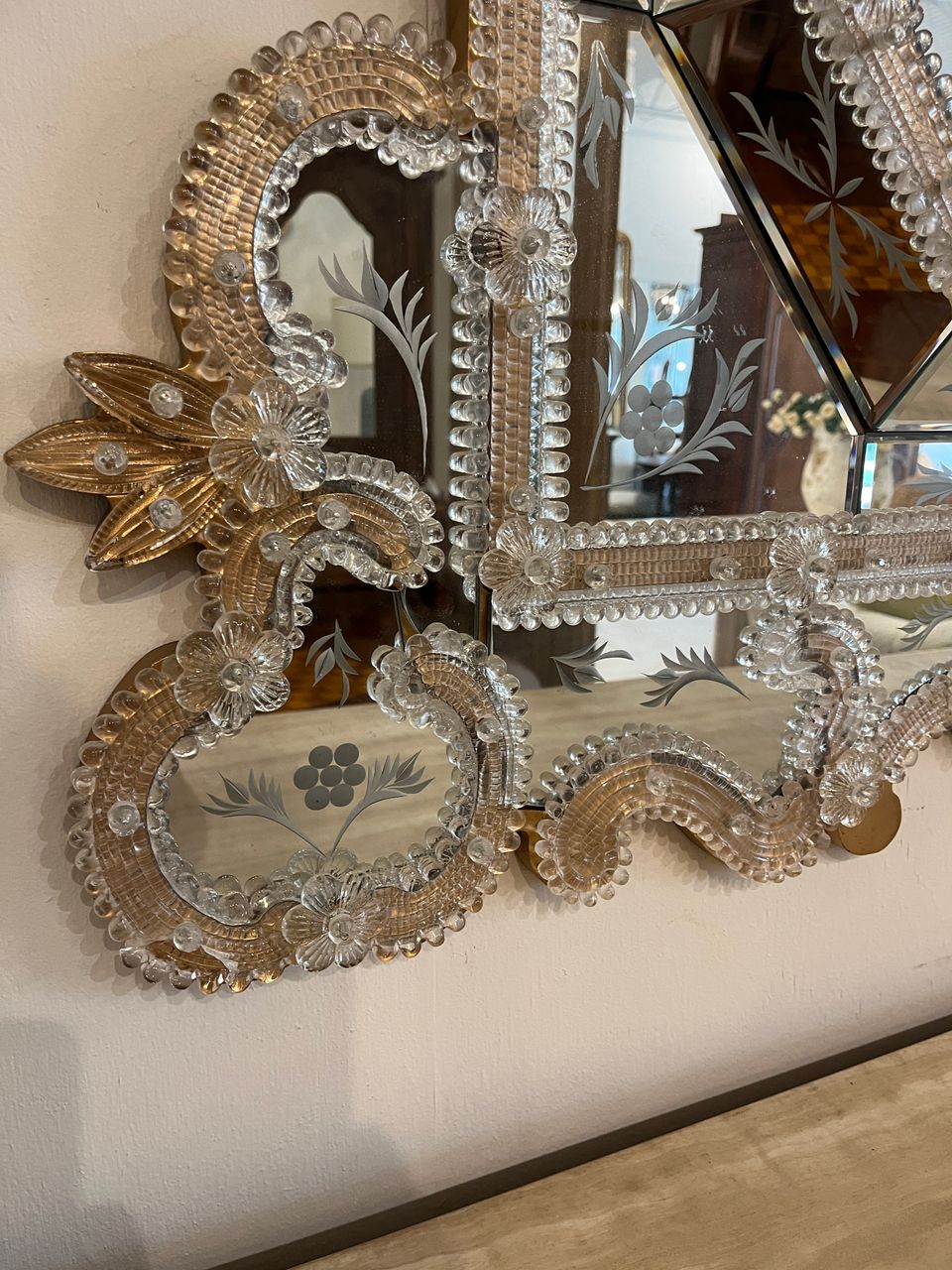 Vintage Italian Venetian Mirror