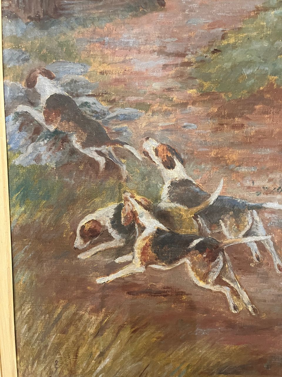 Late 19th Century Oil on Panel Hunt Scene