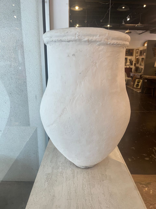 Large White Spanish Terracotta Vessel