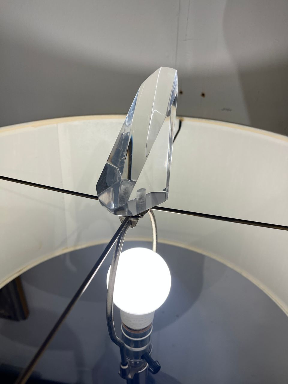 Fabulous Signed Van Teal Lucite Table Lamp