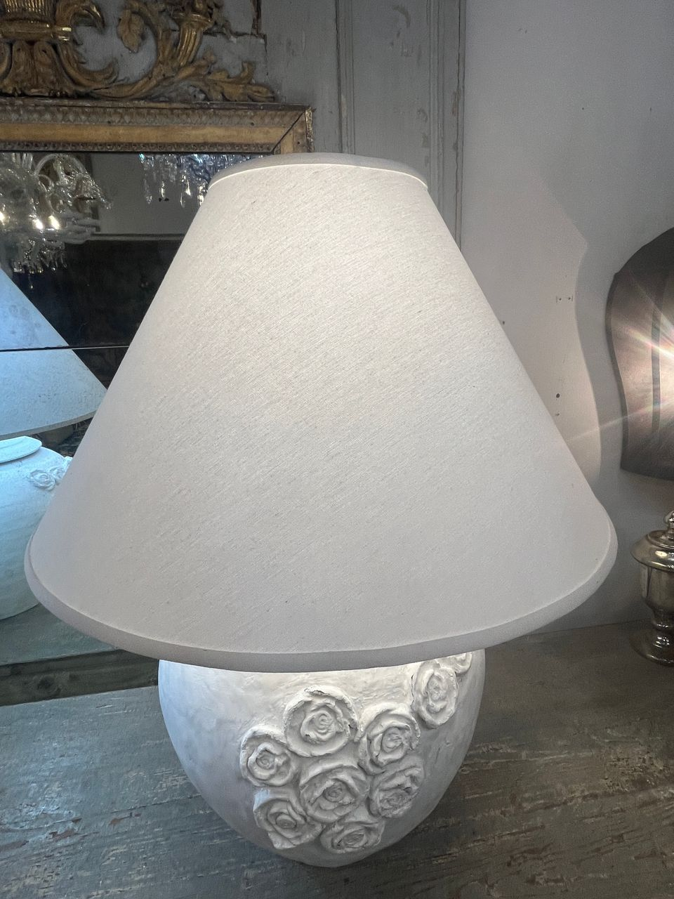1 Pair Painted Terracotta Table Lamps