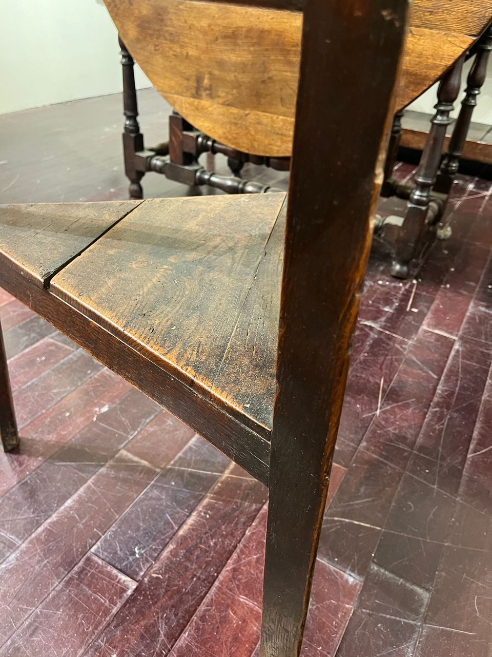 18th Century English Oak Cricket Table