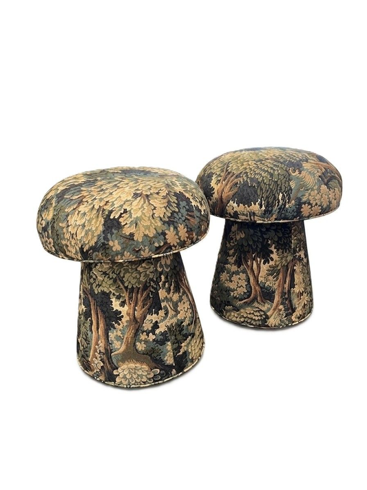 Custom Handcrafted Mushroom Pouf Stool