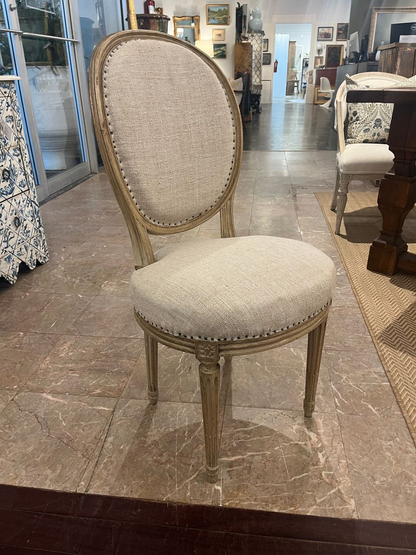 Set 6 Louis XVI Medallion Back Chairs