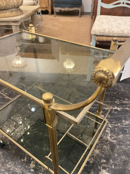 Mid Century Brass Bar Cart