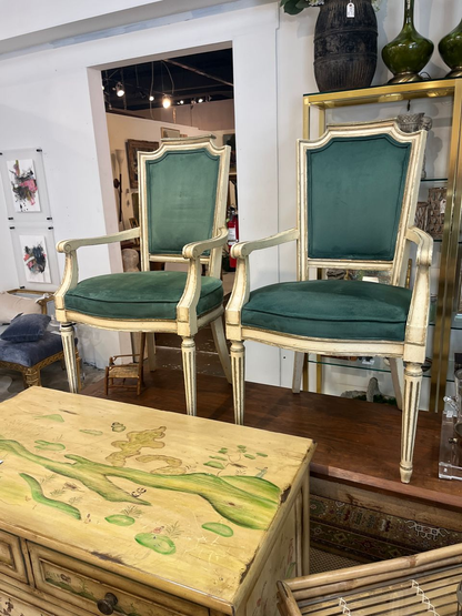 Pair Louis XVI style Armchairs (2 pairs available)