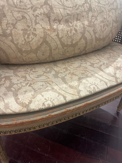 19th Century Louis XVI Petite Cane Settee