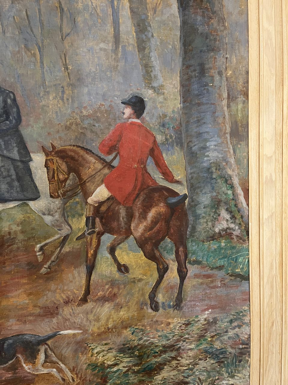 Late 19th Century Oil on Panel Hunt Scene