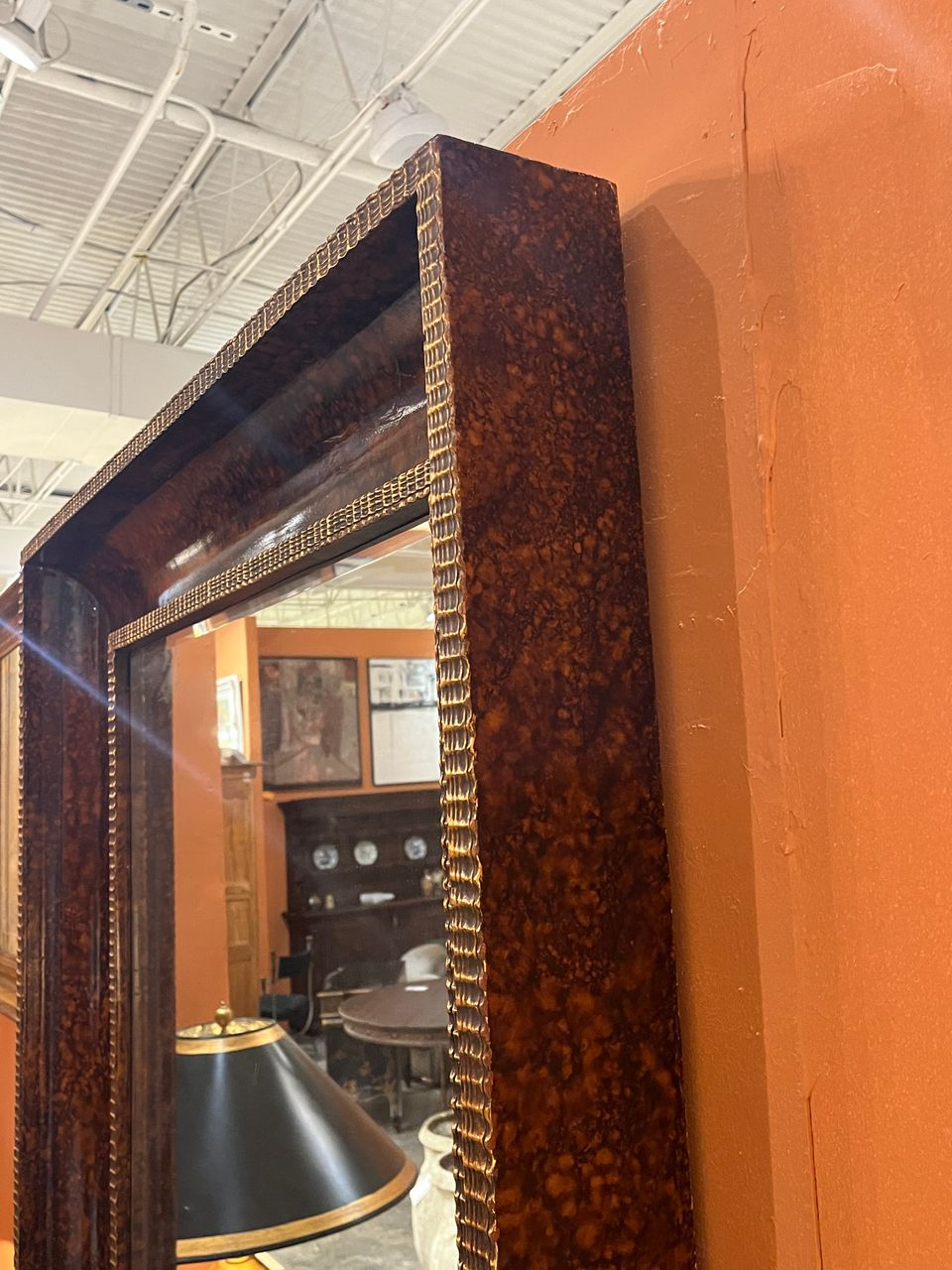 Large Faux Tortoiseshell finish Mirror