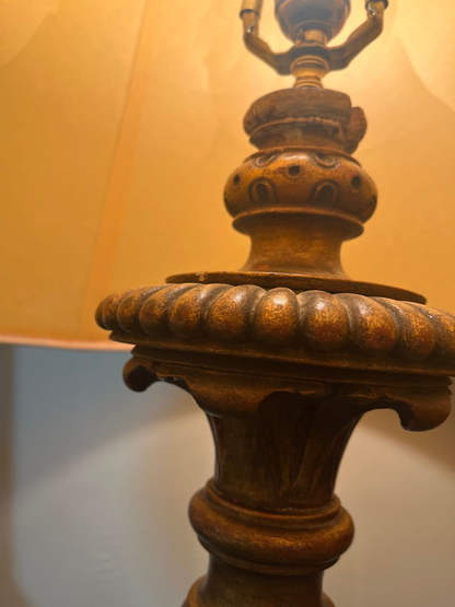 Fabulous Italian Carved Giltwood Floor Lamp
