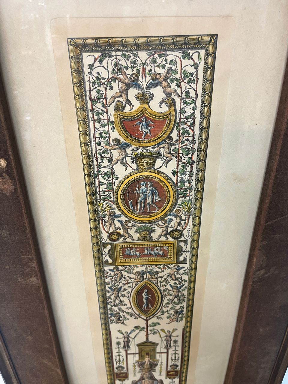 Pair Italian Hand Colored Neoclassical Architectural Engravings