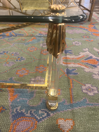Italian Brass Rope and Tassel Coffee Table