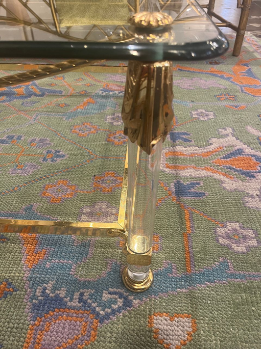 Italian Brass Rope and Tassel Coffee Table