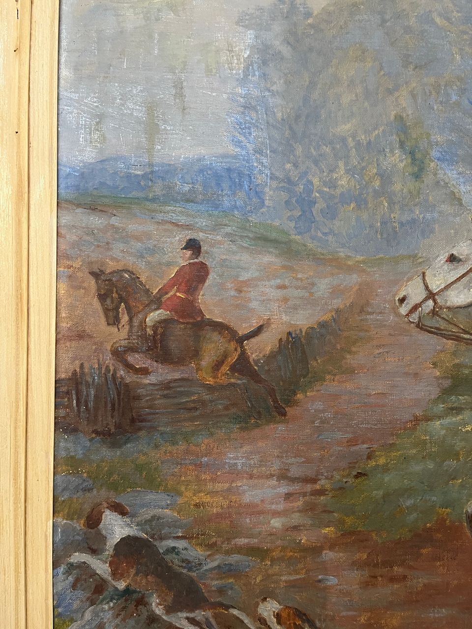 Late 19th Century Oil on Panel Hunt Scene
