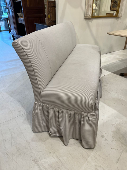 Custom made Banquette in Belgian Linen