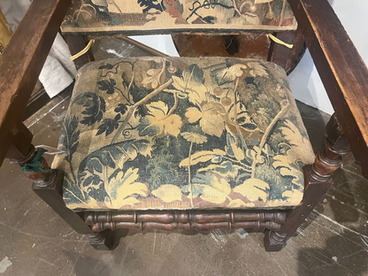 18th Century Carved and Gilt Eared Armchair