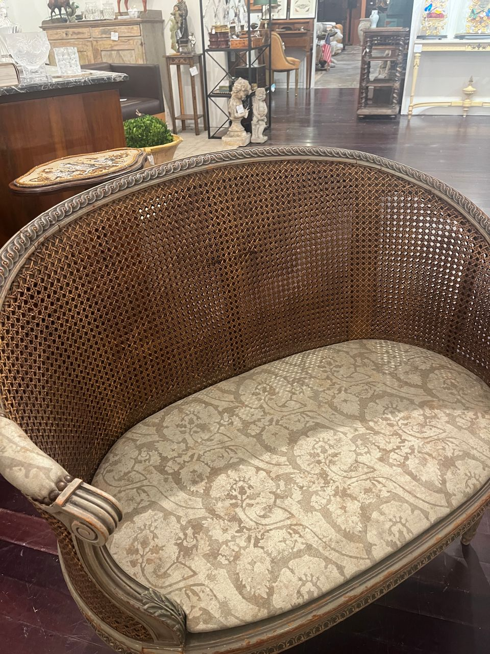 19th Century Louis XVI Petite Cane Settee