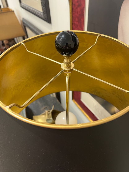 Pair Mid 20th Century Tall Famille Noir Table Lamps