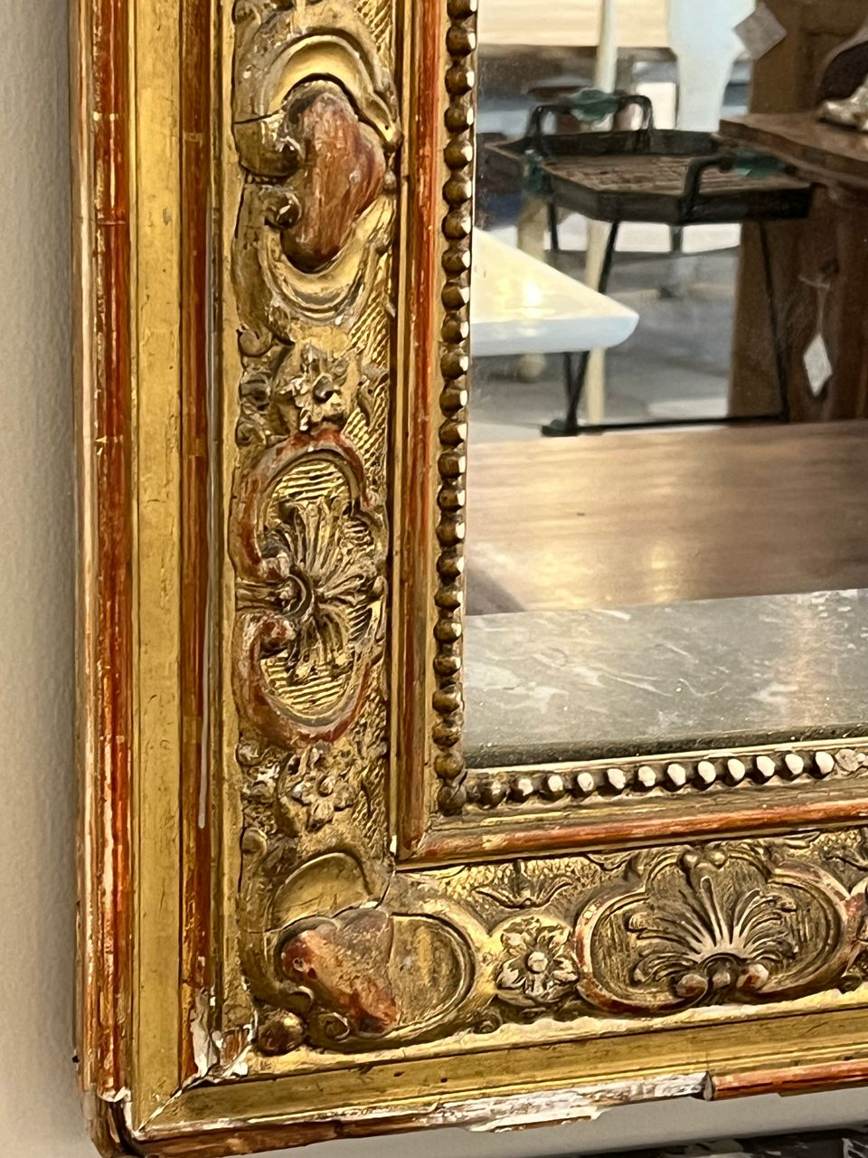 Large Louis XVI style Gold Gilt Pier Mirror