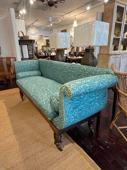 English Regency Faux Grained Sofa