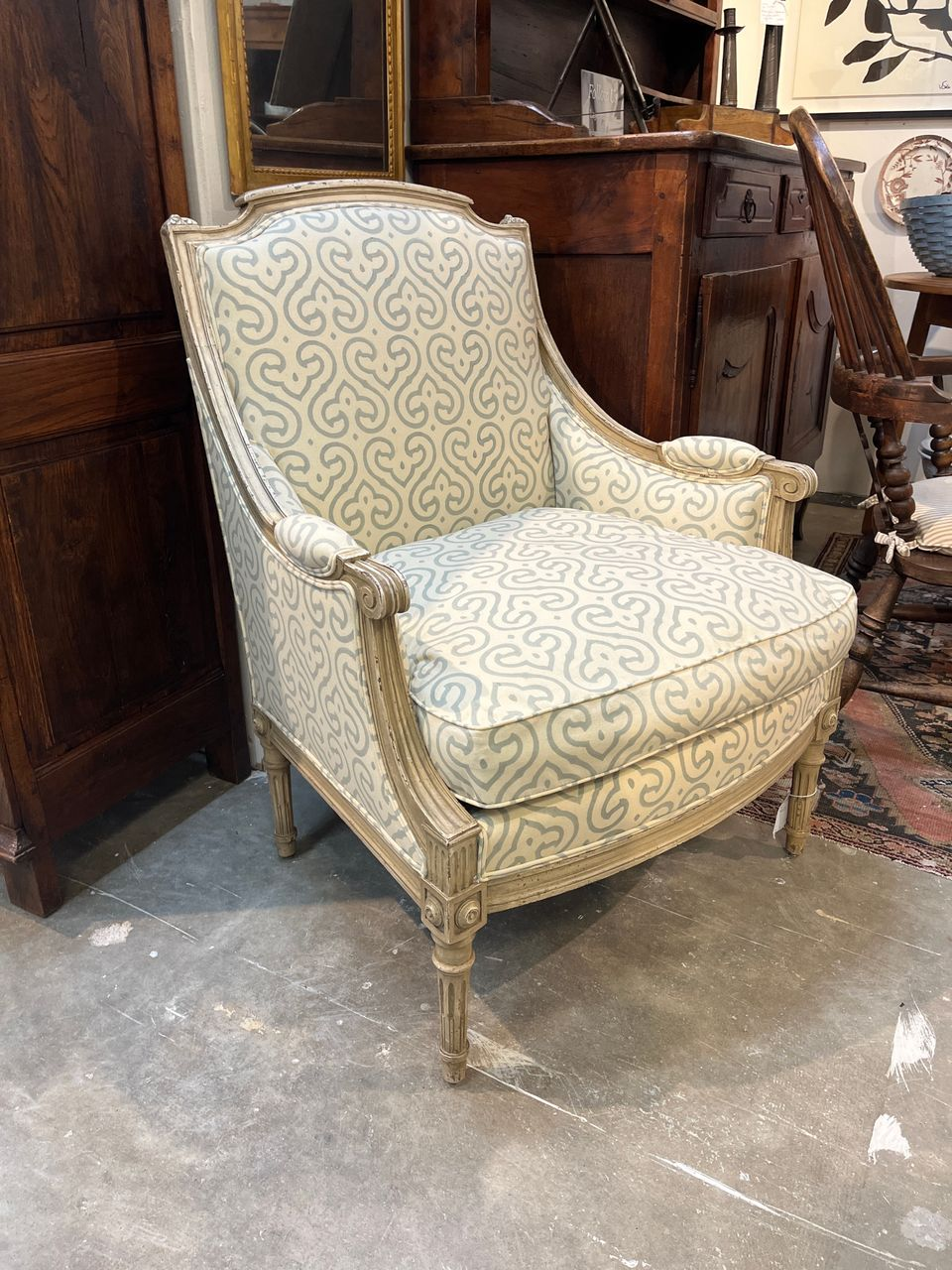 Louis XVI style Bergere Armchair