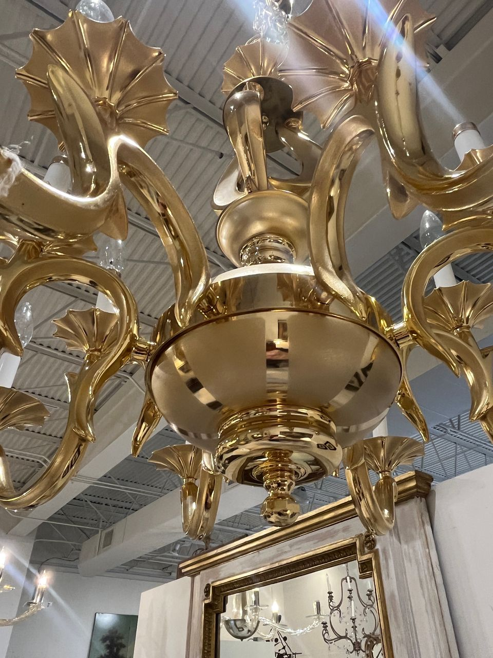 16 Bulb Hollywood Regency style Chandelier