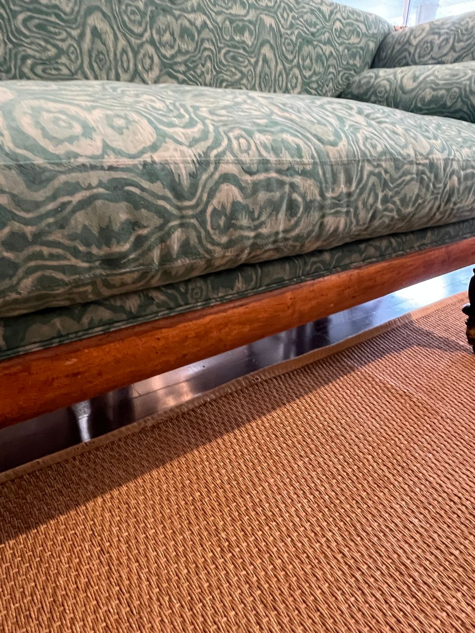 English Regency Faux Grained Sofa