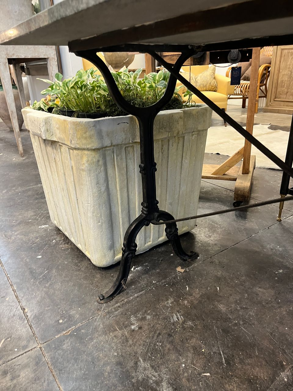 Vintage French Wrought Iron Table/Desk