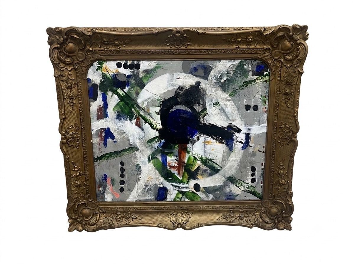 Modern Abstract in Antique Frame