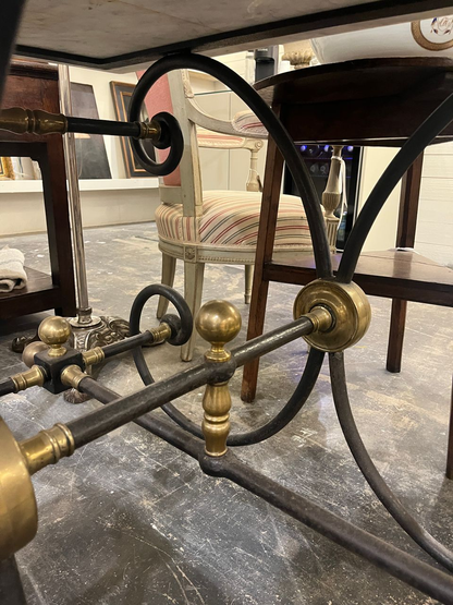 French Patisserie Table with Marble Top