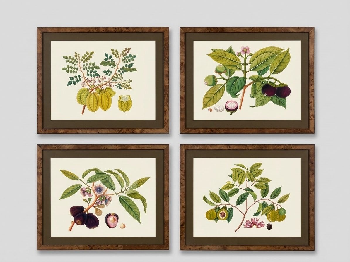 Fruit Botanicals in Burlwood Frames (4 available)