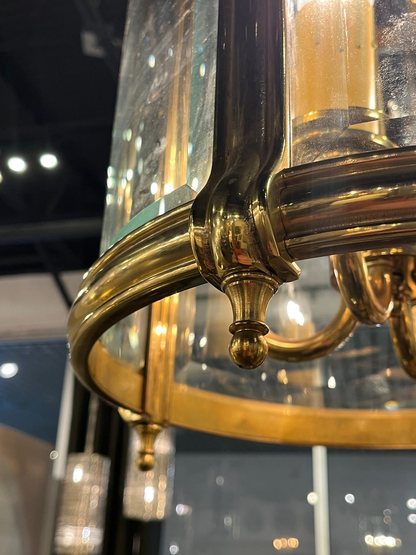 Antique English Brass Hall Lantern