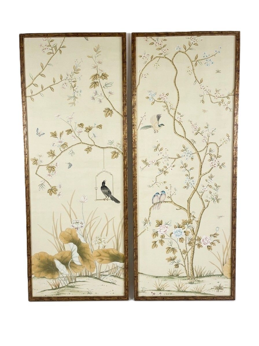 Vintage Chinoiserie Framed Panels (2 available)