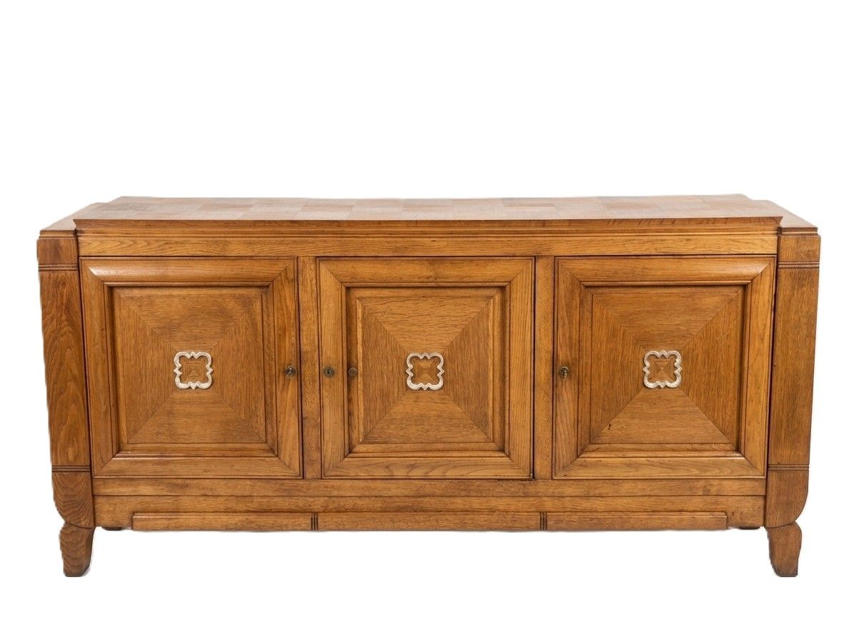 French Art Deco Buffet/Credenza/Bar in Oak