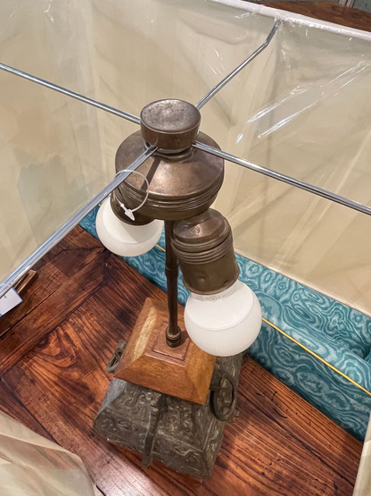 Pair of Bronze James Mont style Table Lamps