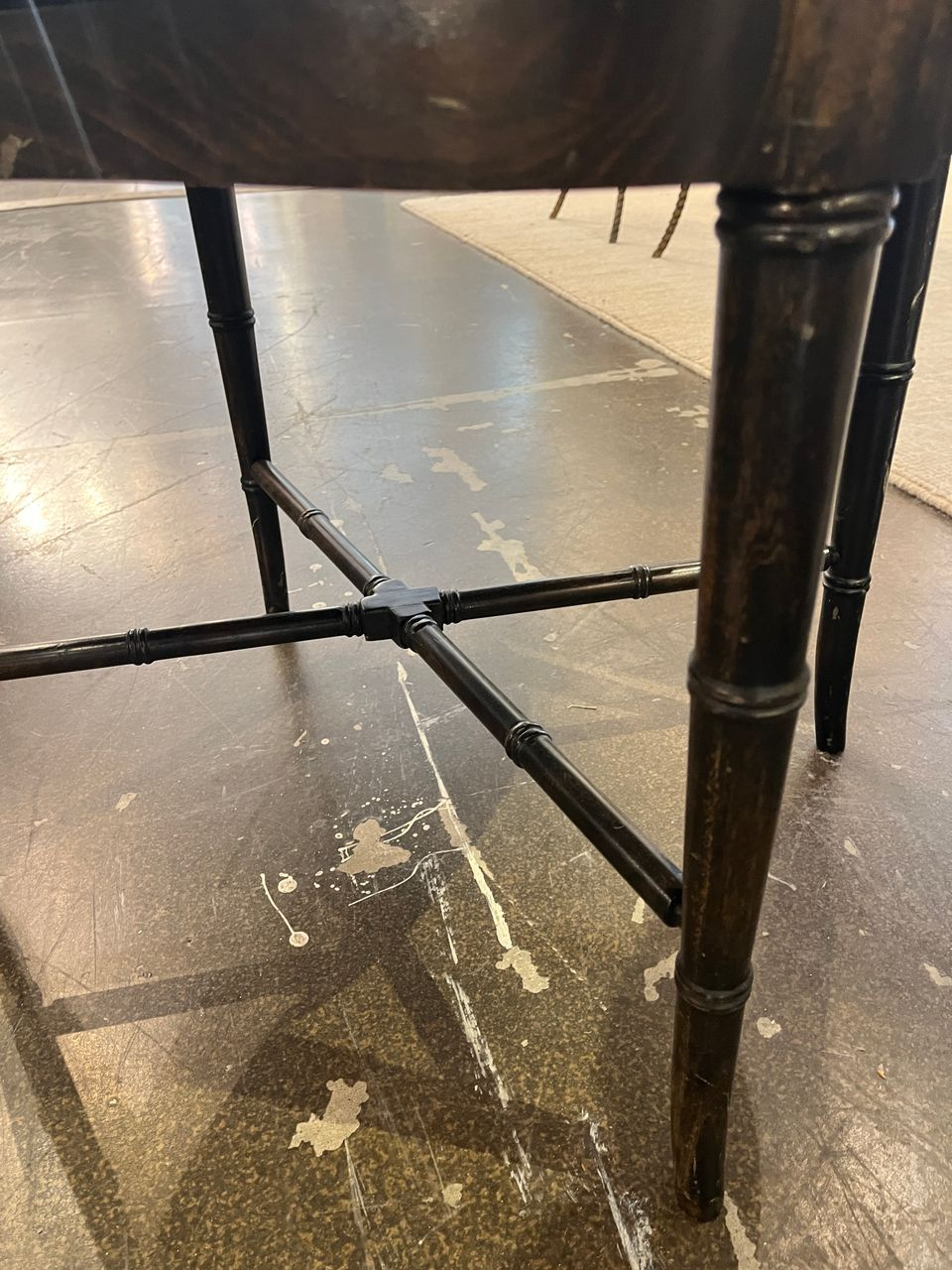 Antique English Gilt Tole Tray Table