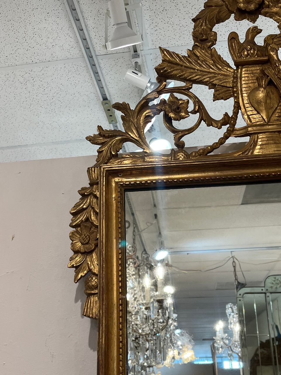 19th Century French Carved Giltwood Mirror