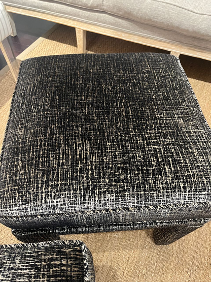 Pair of Upholstered Parsons Footstools